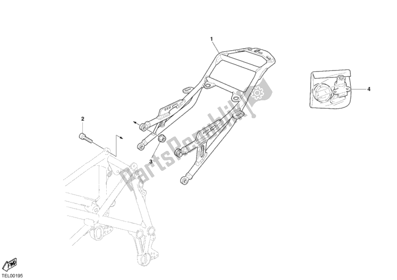 All parts for the Rear Frame Monoposto of the Ducati Superbike 999 S 2004